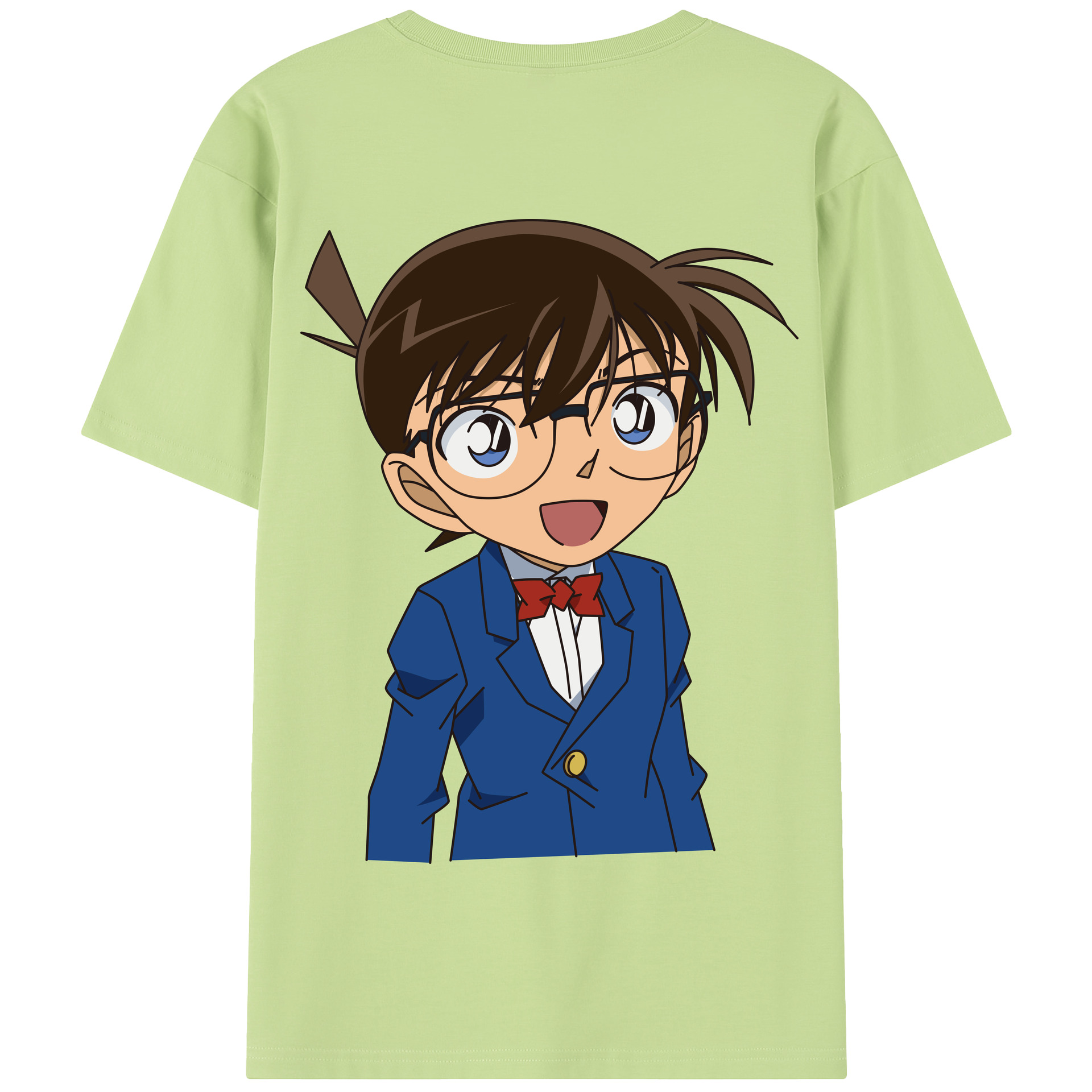 （画像用） 名探偵コナン 江戸川 コナン Detective Conan Conan Edogawa 綿100％半袖Tシャツ（背面プリント）
